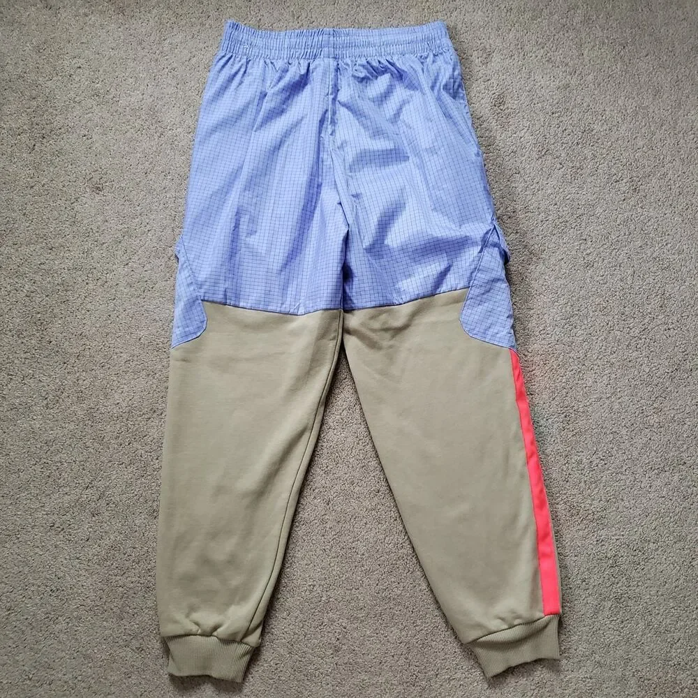 Nike Kids ODP Loose Fit Sporting Joggers Light Thistle Nylon Khaki Fleece Sz M